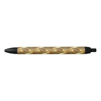 Stylo Noir Motif doré captivant