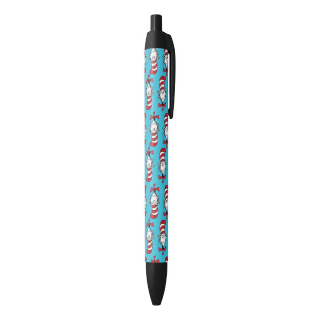 Stylo Noir Motif du Chat dans le Chapeau (Bas (Vertical))