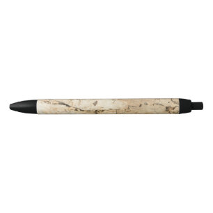 Stylo Noir Motif en bois