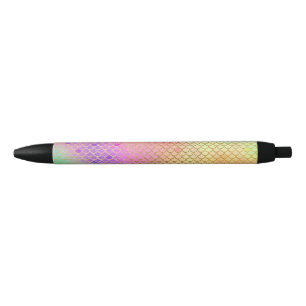 Stylo Noir Motif en pastel coloré de sirène d'Ombre