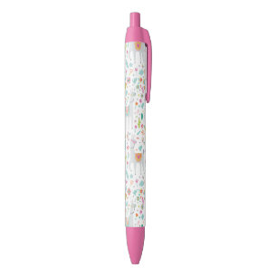 Stylo Noir Motif en pastel mignon de lama