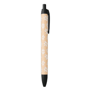 Stylo Noir Motif Fleur Cute Daisy