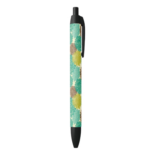 Stylo Noir Motif floral 12 (Bas (Vertical))