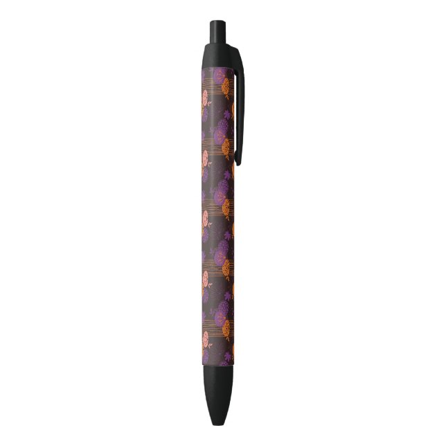 Stylo Noir Motif floral 2 (Bas (Vertical))