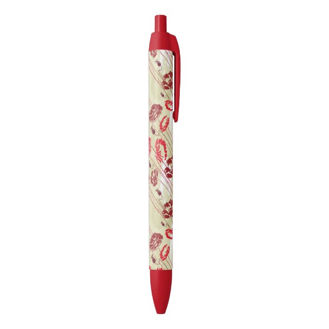 Stylo Noir Motif floral 2 d'élégance abstraite (Bas (Vertical))