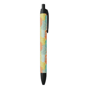 Stylo Noir Motif floral 3