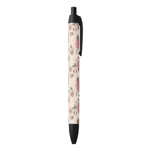 Stylo Noir Motif floral 5 2 (Bas (Vertical))