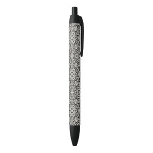 Stylo Noir Motif floral arabe