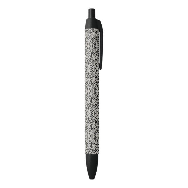 Stylo Noir Motif floral arabe (Bas (Vertical))