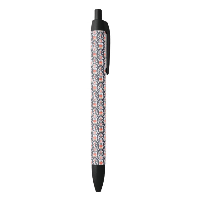 Stylo Noir Motif floral d'art populaire de la Turquie (Bas (Vertical))