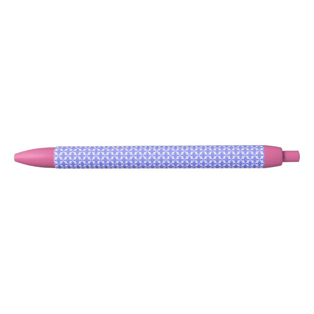 Stylo Noir Motif Floral Design (Devant)