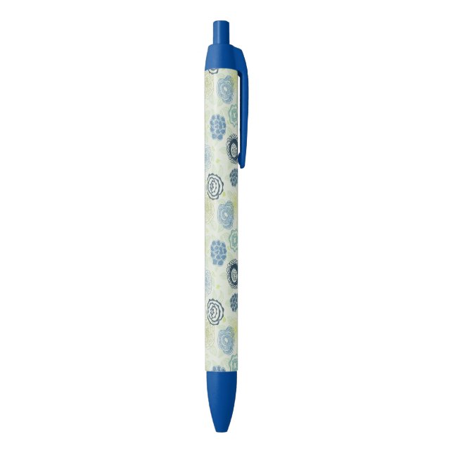 Stylo Noir Motif floral élégant avec les fleurs mignonnes (Bas (Vertical))