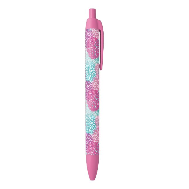 Stylo Noir Motif floral lumineux 2 (Bas (Vertical))