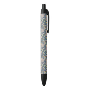 Stylo Noir Motif floral mignon de paresse
