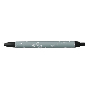 Stylo Noir Motif floral moderne