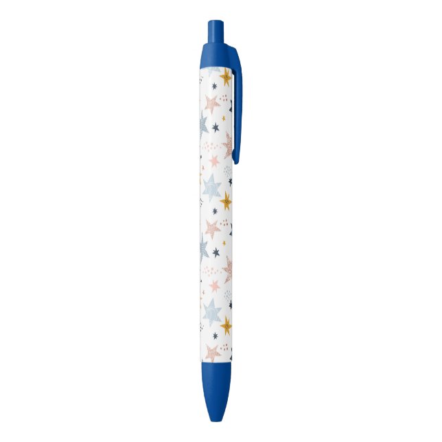 Stylo Noir Motif Fun Star (Bas (Vertical))
