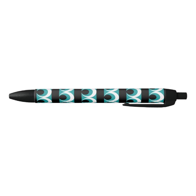 Stylo Noir Motif géométrique (Bas)