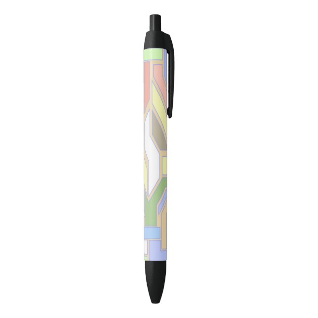 Stylo Noir Motif géométrique 3 (Bas (Vertical))