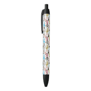 Stylo Noir Motif géométrique de cactus moderne