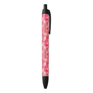 Stylo Noir Motif géométrique de fleur