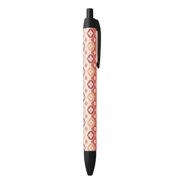 Stylo Noir Motif géométrique d'ikat d'or (Bas (Vertical))