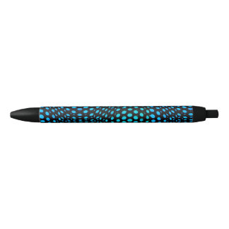 Stylo Noir Motif géométrique moderne à points bleus
