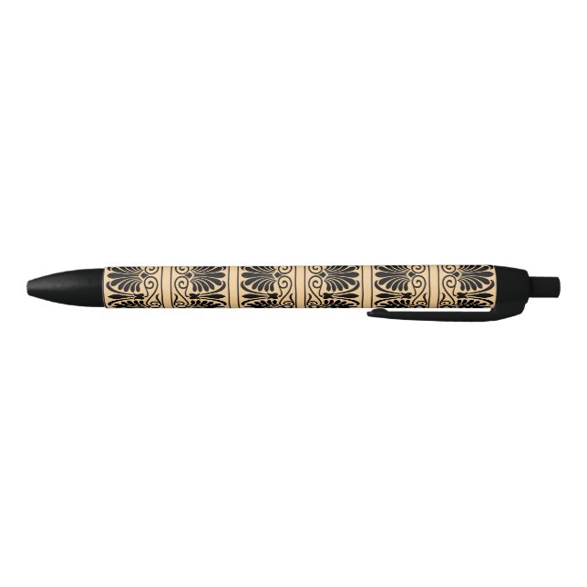 Stylo Noir Motif grec méditerranéen arabe Brown (Bas)