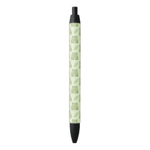 Stylo Noir Motif Grenouille Et Feuille