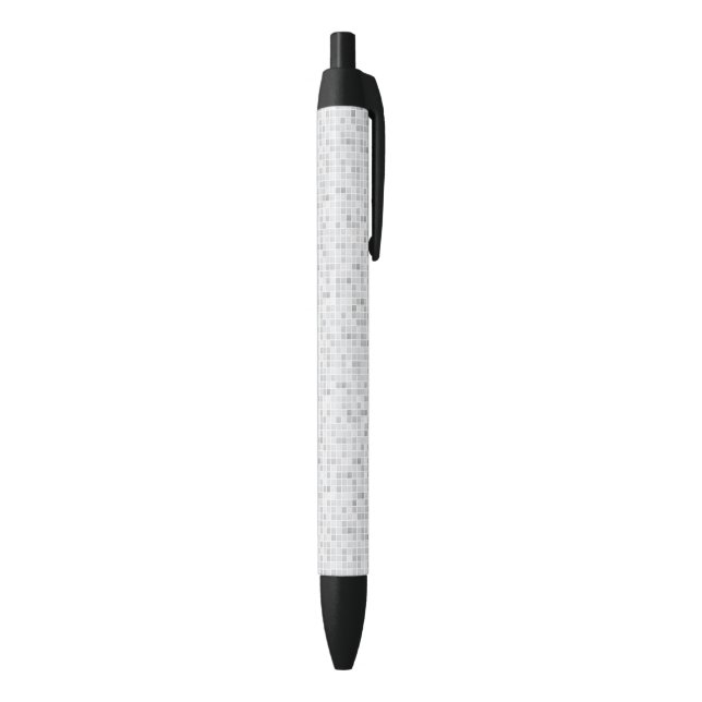 Stylo Noir Motif gris de tuiles (Bas (Vertical))