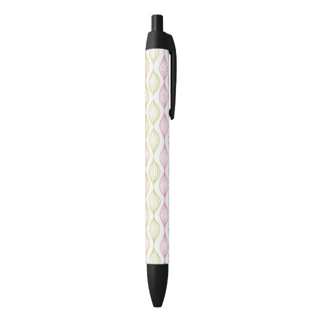 Stylo Noir Motif horizontal coloré d'ogee (Bas (Vertical))