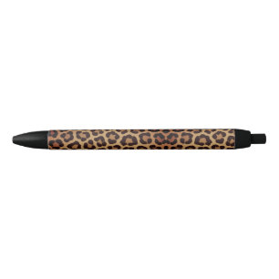 Stylo Noir Motif imprimé léopard