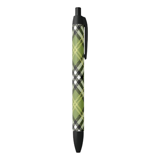 Stylo Noir Motif irlandais vert de plaid (Bas (Vertical))
