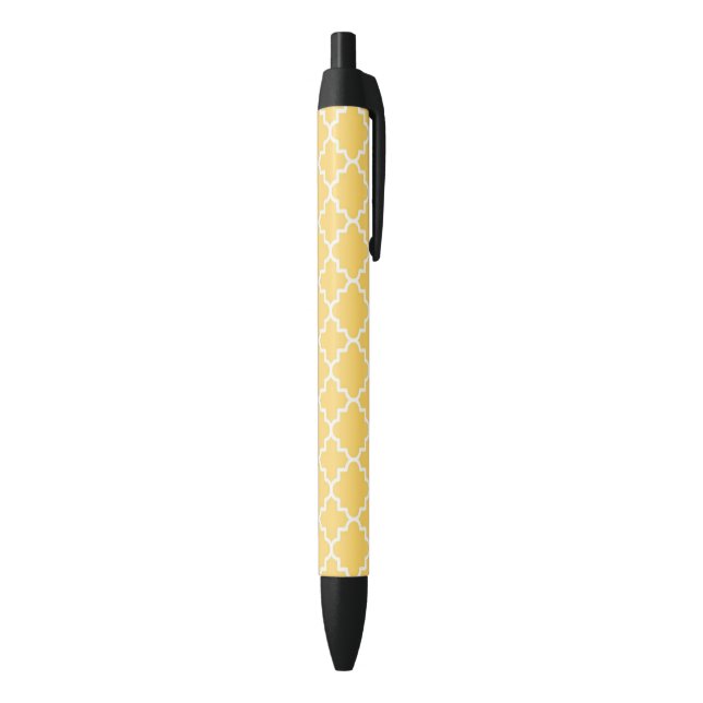 Stylo Noir Motif jaune de Quatrefoil (Bas (Vertical))