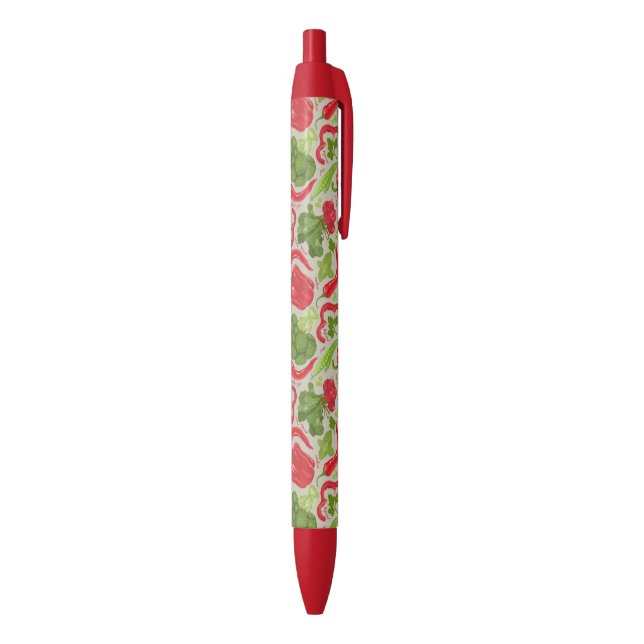 Stylo Noir Motif lumineux des légumes frais (Bas (Vertical))