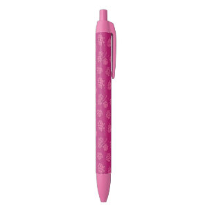 Stylo Noir Motif magenta de baie