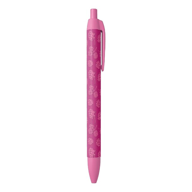 Stylo Noir Motif magenta de baie (Bas (Vertical))