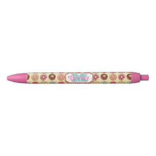 Stylo Noir Motif mignon de beignet