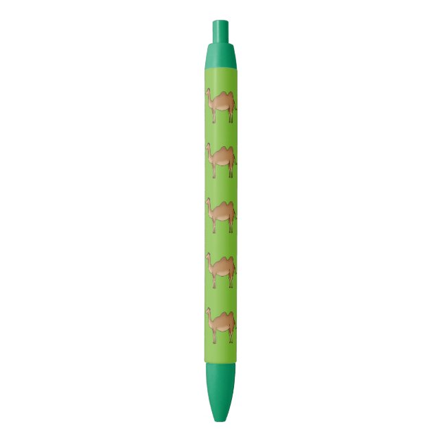 Stylo Noir motif mignon de chameau (devant Vertical)