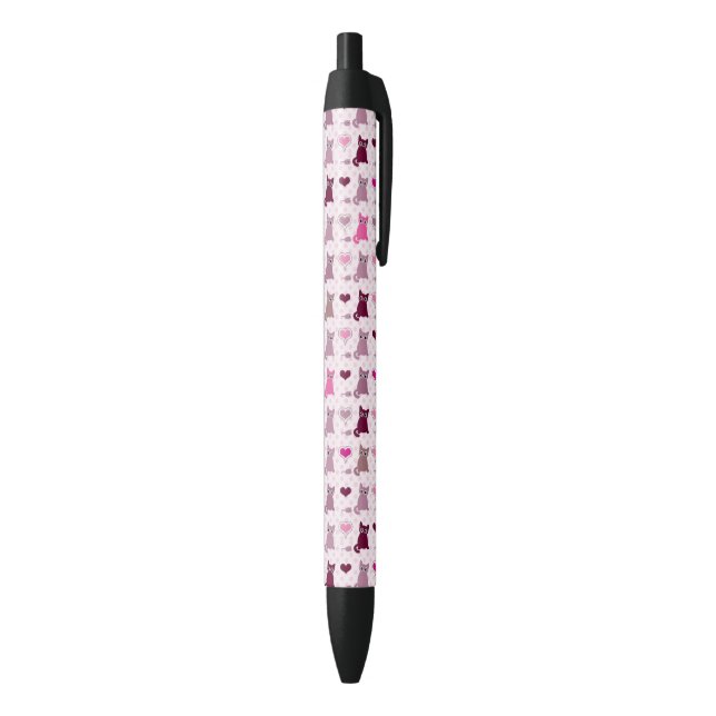 Stylo Noir Motif mignon de filles de chaton (Bas (Vertical))