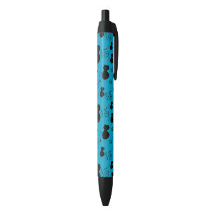 Stylo Noir Motif mignon de minou