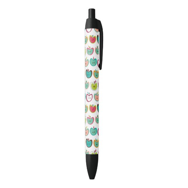 Stylo Noir Motif mignon de pomme (Bas (Vertical))