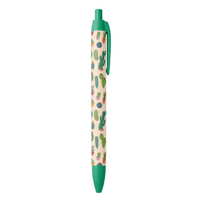 Stylo Noir Motif mignon de position de cactus (Bas (Vertical))
