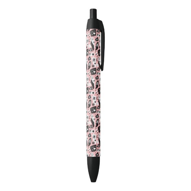 Stylo Noir Motif moderne abstrait d'oeil et de lèvres (Bas (Vertical))