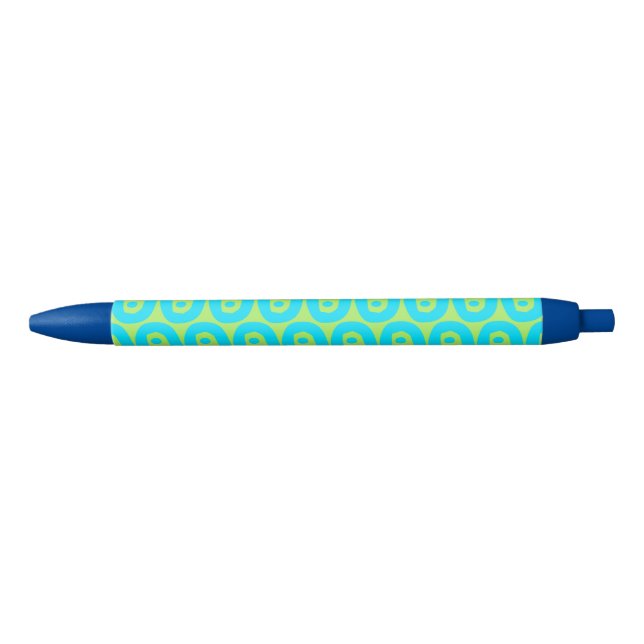 Stylo Noir motif moderne et coloré (Devant)