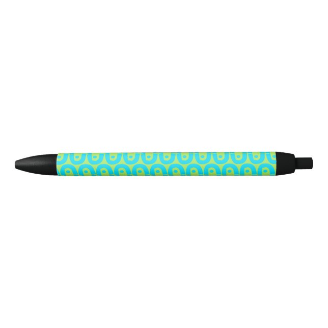 Stylo Noir motif moderne et coloré (Devant)