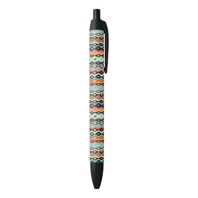 Stylo Noir Motif multicolore abstrait (Bas (Vertical))