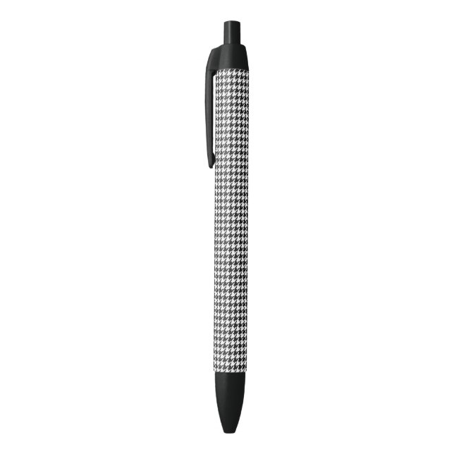 Stylo Noir Motif noir et blanc Houndstooth (Haut (Vertical))