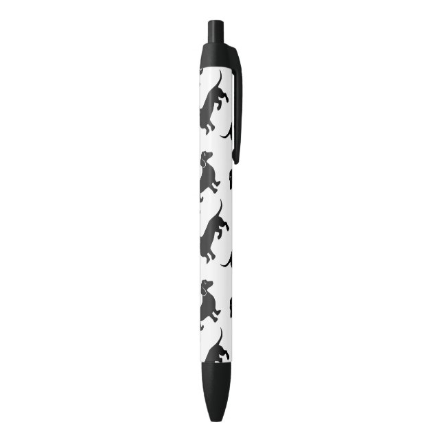 Stylo Noir Motif noir mignon de teckel (Bas (Vertical))