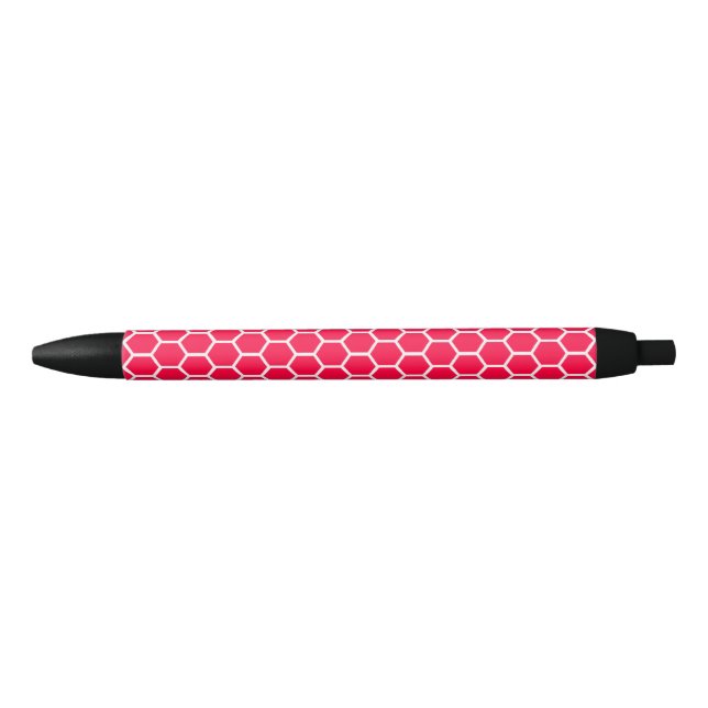 Stylo Noir Motif octogonal de rose américaine (Devant)