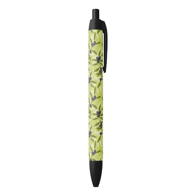 Stylo Noir Motif olive (Bas (Vertical))